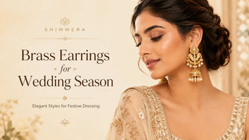 Brass Earrings for Wedding Season: Elegant Styles by Shimmera Shimmera