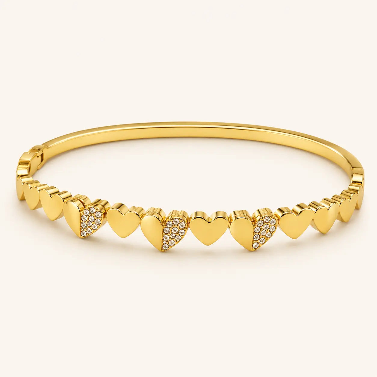 Anti Tarnish Gold Heart Bracelet for Women Shimmera