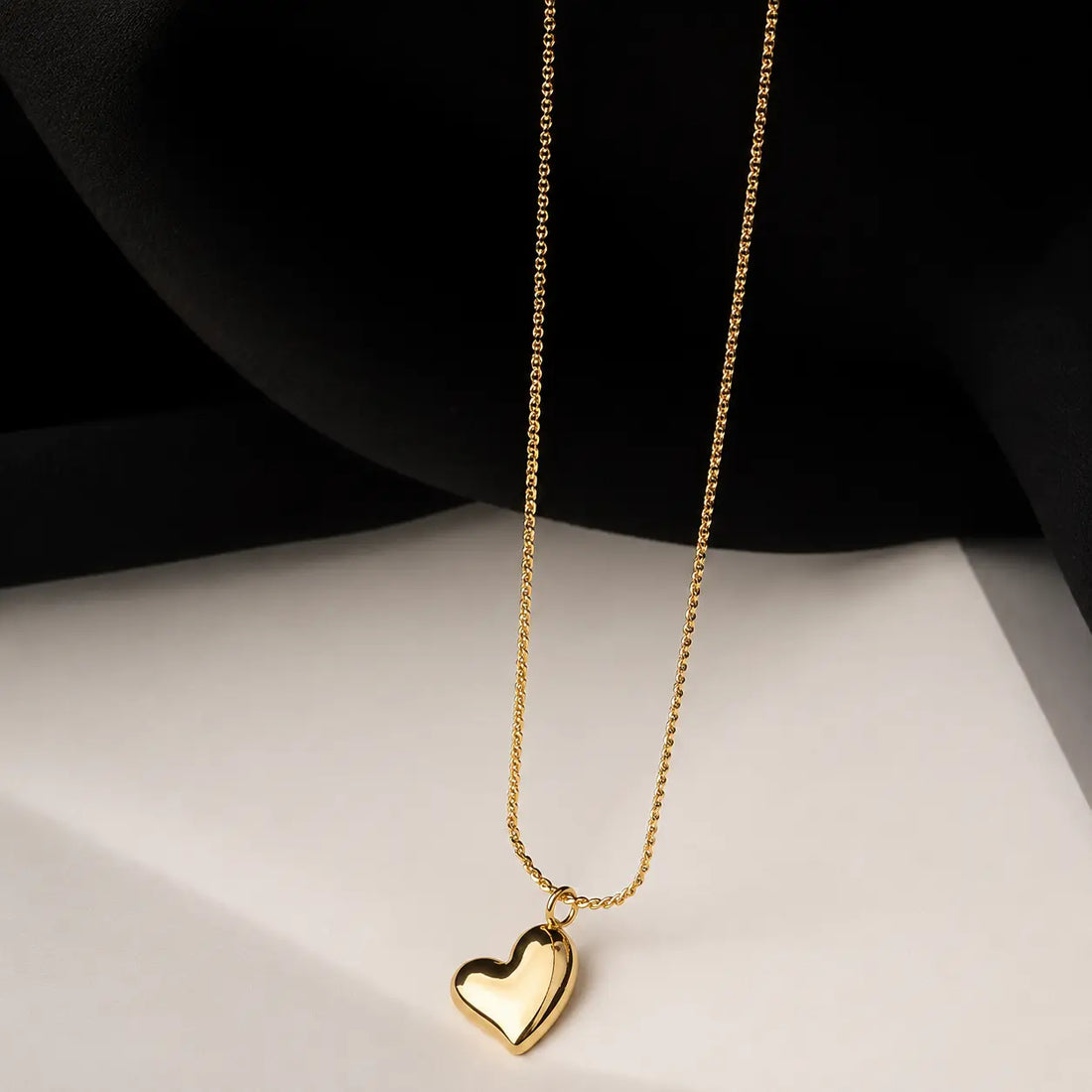 Anti-Tarnish 18K Gold-Plated Heart Pendant with Chain My Store