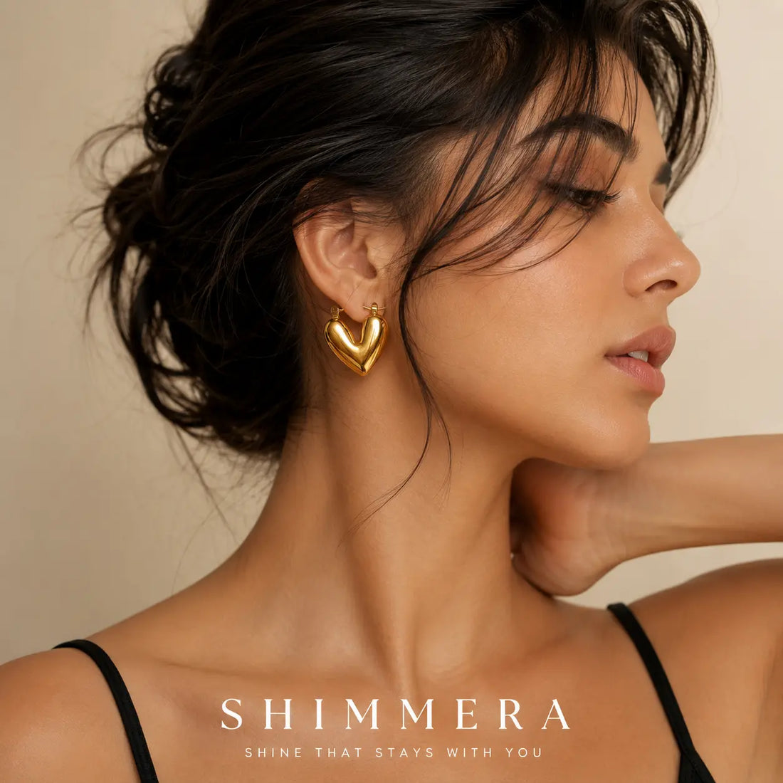 Heart-Shaped Earrings Shimmera