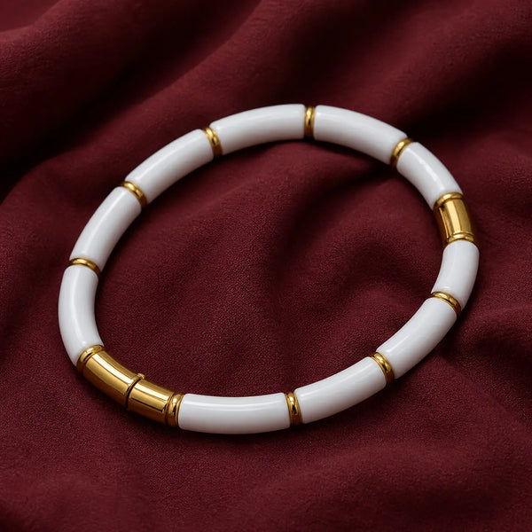 Anti-Tarnish White Bamboo Bracelet