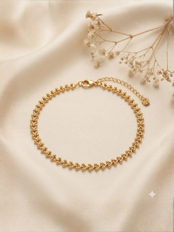 Gold Heart Chain Anklet