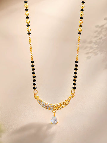 Anti Tarnish Leaf Drop Mangalsutra Shimmera