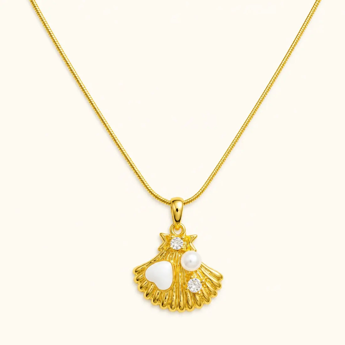 Anti Tarnish Shell Pearl Pendant Necklace Shimmera