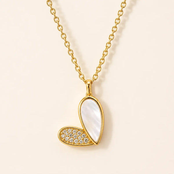 Anti-Tarnish 18K Gold-Plated Chain Pearl Leaf Pendant Necklace