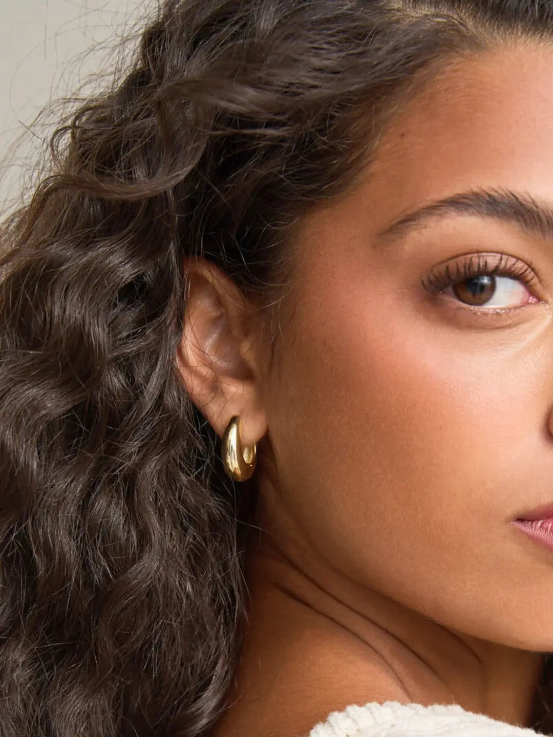 Anti Tarnish Chunky Gold Hoop Earrings Shimmera