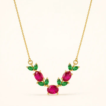 Anti Tarnish Ruby Green Stone Mangalsutra Shimmera