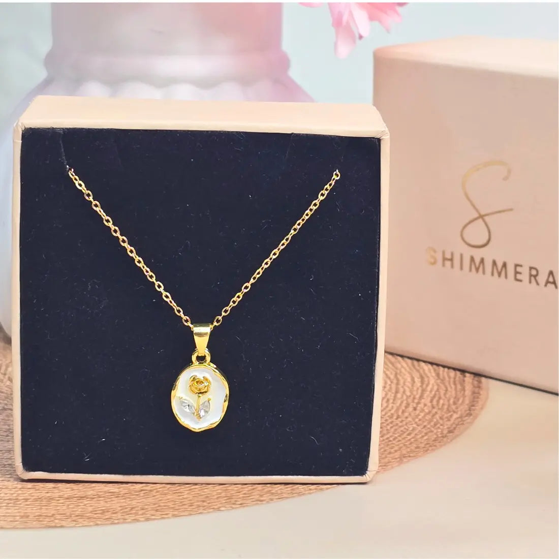 Anti Tarnish Rose Shell Pendant Chain My Store