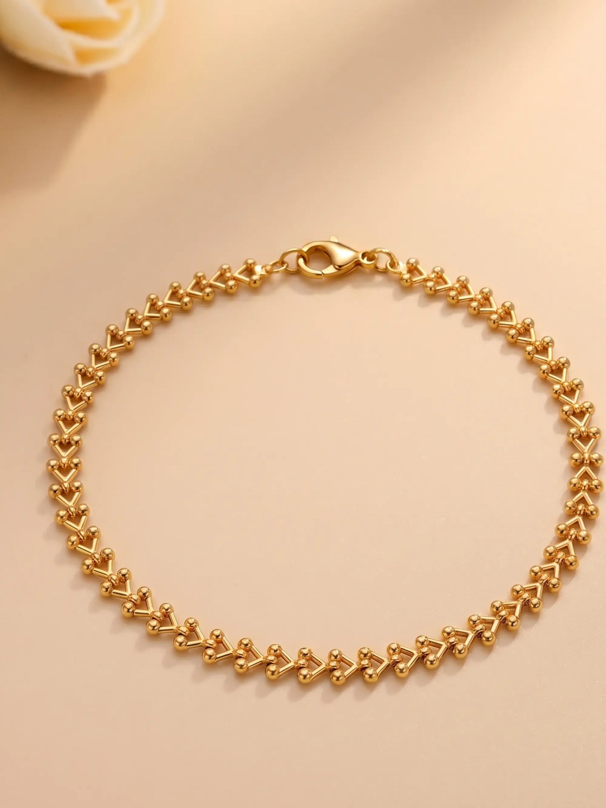 Gold Heart Chain Anklet Shimmera