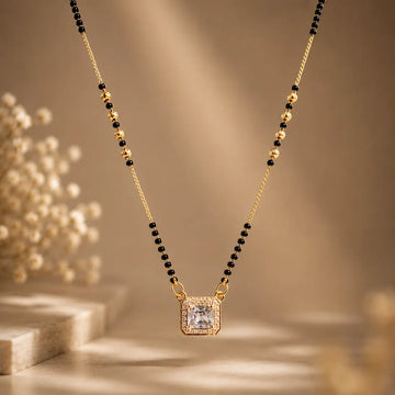 Anti Tarnish Square CZ Mangalsutra Shimmera