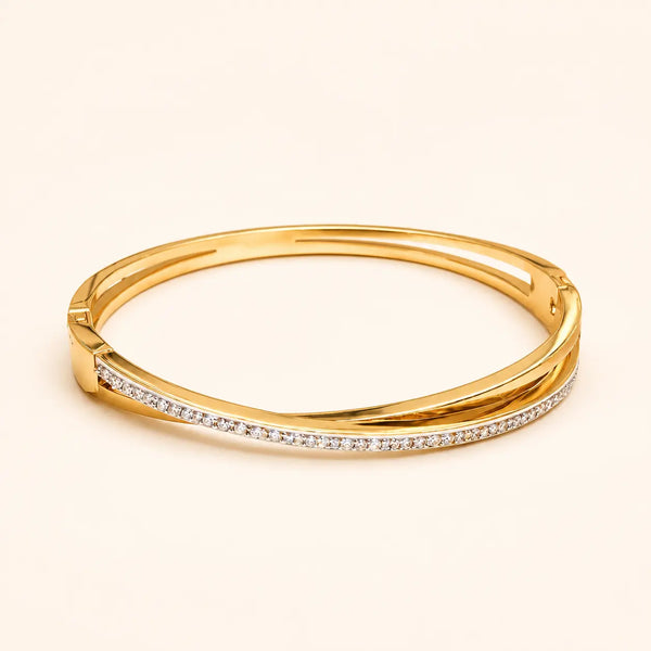 Anti-Tarnish Twist Stone Bracelet for Women