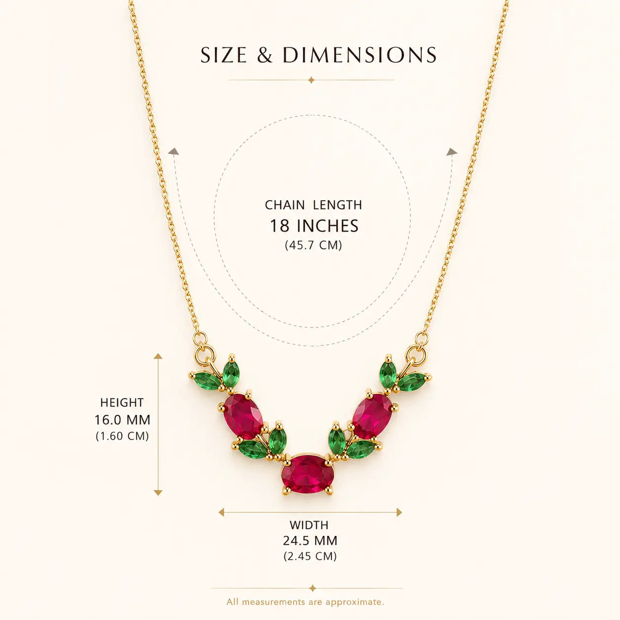 Anti Tarnish Ruby Green Stone Mangalsutra Shimmera