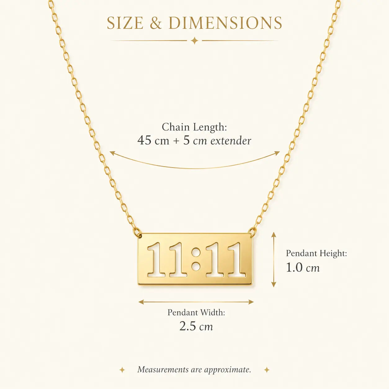 Anti-Tarnish 11:11 Lucky Number Pendant Necklace for Women My Store