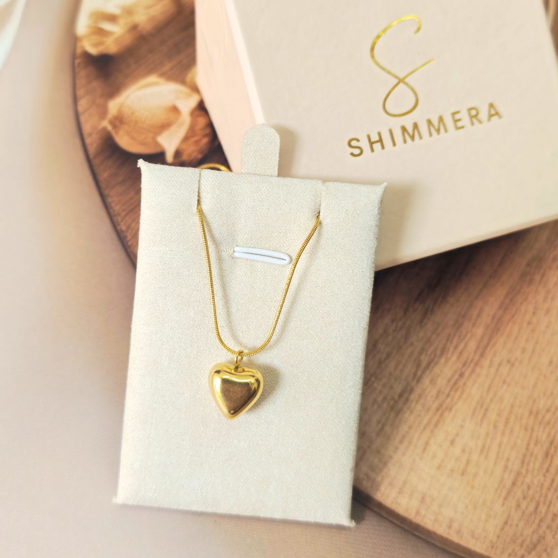 Trendy Viral Heart Pendant With Chain 18k Gold Plated Anti Tarnish