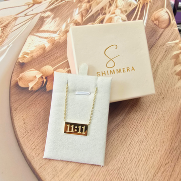 Gold Plated Angel Guardian Manifestation Lucky Number 11:11 Chic Dainty All Occasion Pendant Necklace