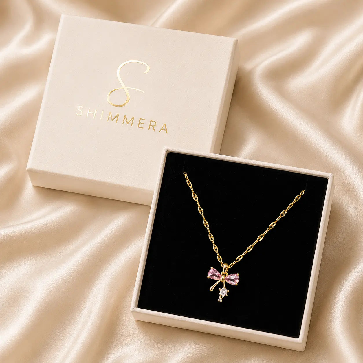 Anti-Tarnish 18K Gold-Plated Bow Pendant Chain My Store