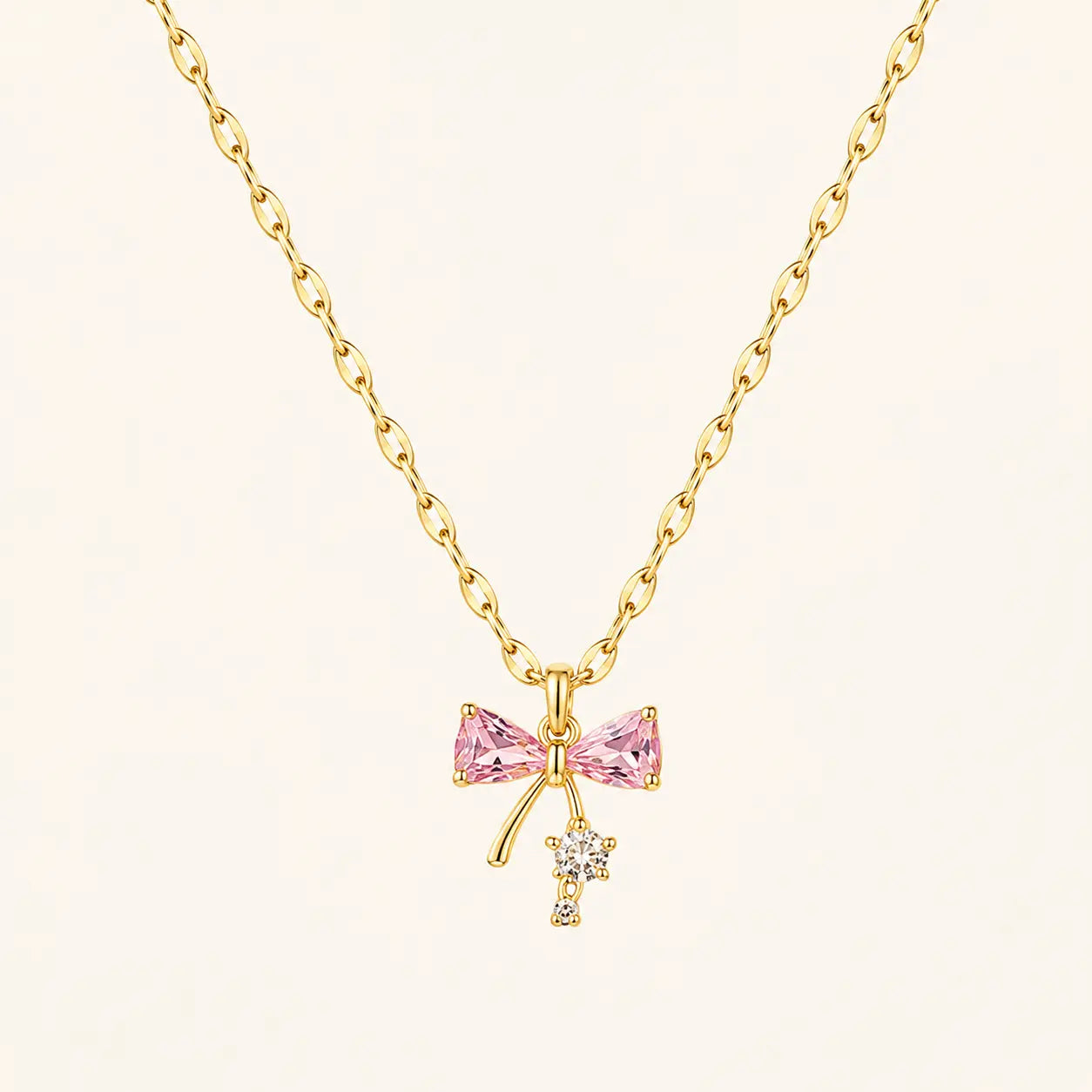 Anti-Tarnish 18K Gold-Plated Bow Pendant Chain My Store