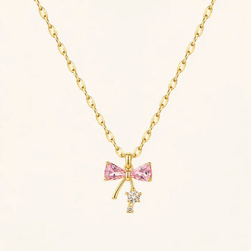 Anti-Tarnish 18K Gold-Plated Bow Pendant Chain My Store