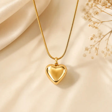 Trendy Viral Heart Pendant with Chain 18K Gold Plated Anti-Tarnish Shimmera
