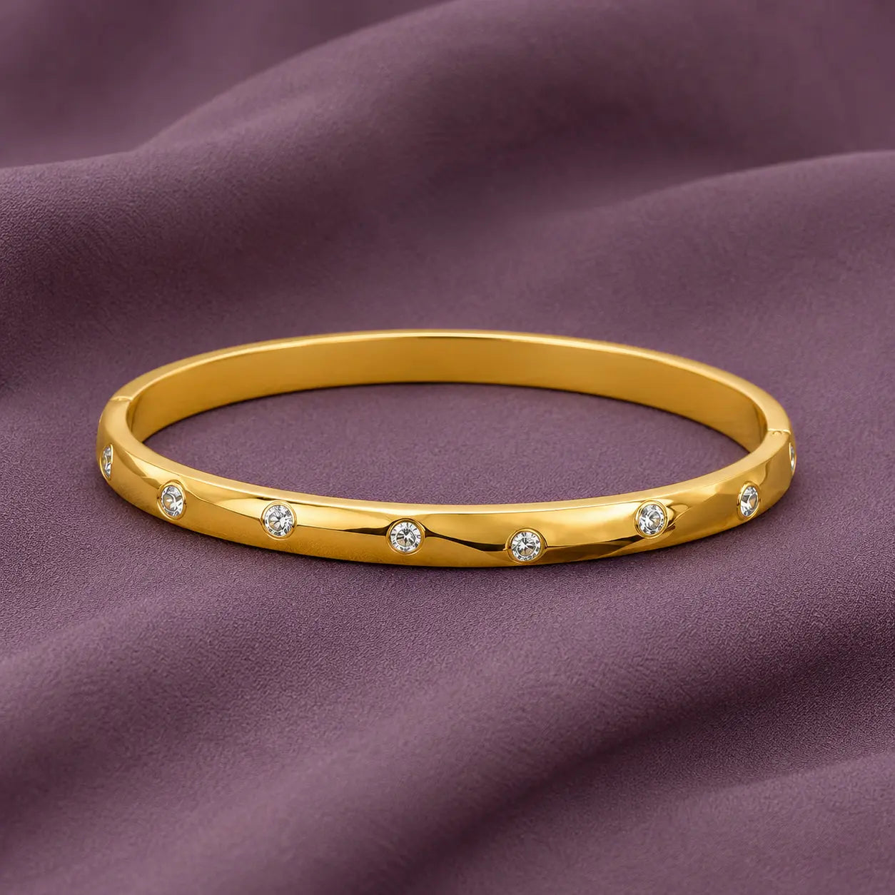 Anti Tarnish Celestial Gold Bangle for women Shimmera