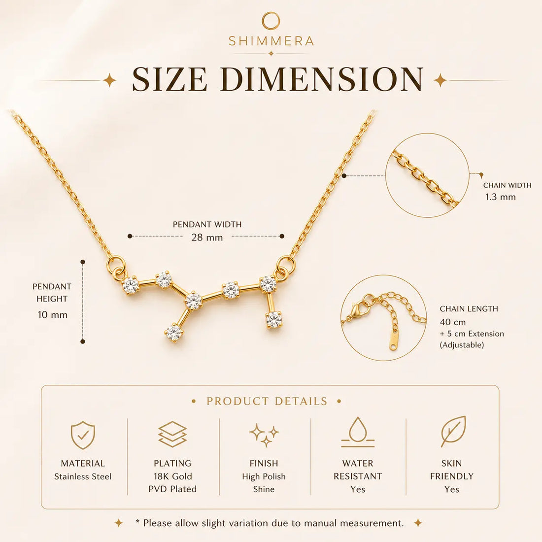Gold Plated Cancer Zodiac Pendant  Chain My Store