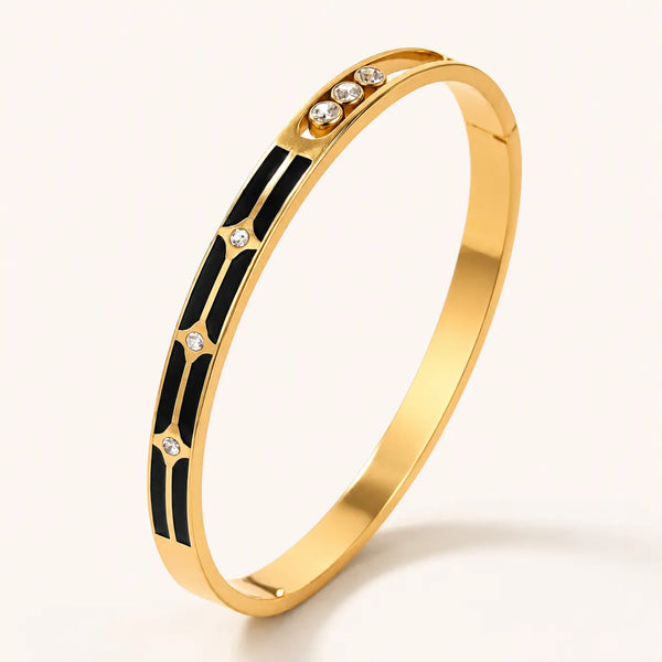 Anti-Tarnish 18K Gold Plated Cubic Zirconia Bracelet