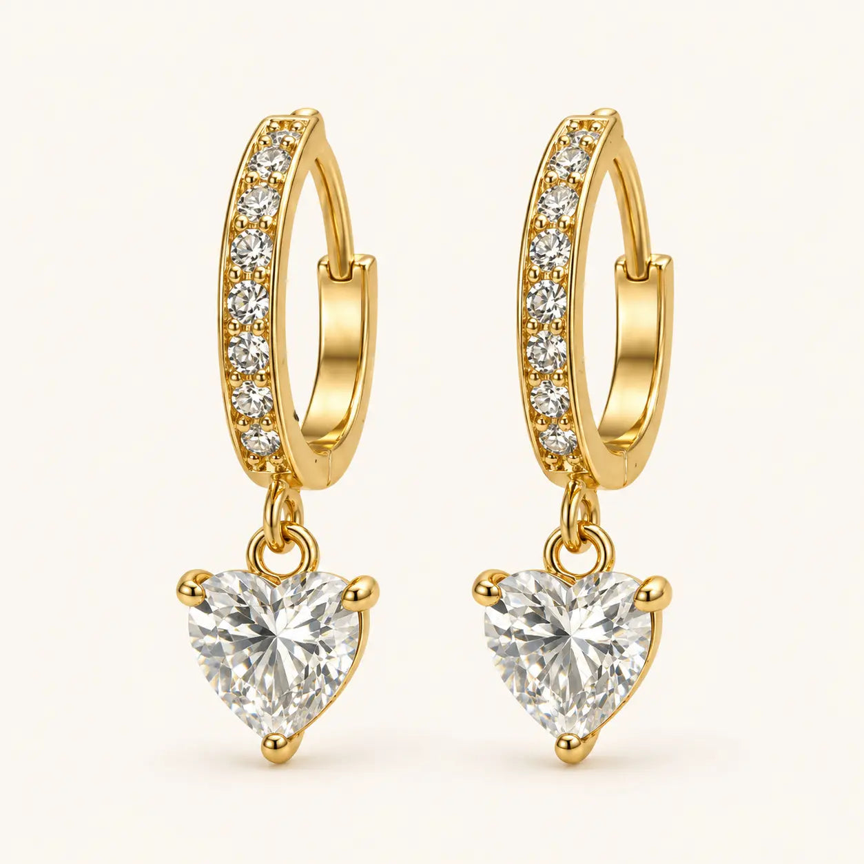 Anti Tarnish Heart Drop Earrings Shimmera
