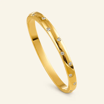 Anti Tarnish Celestial Gold Bangle for women Shimmera