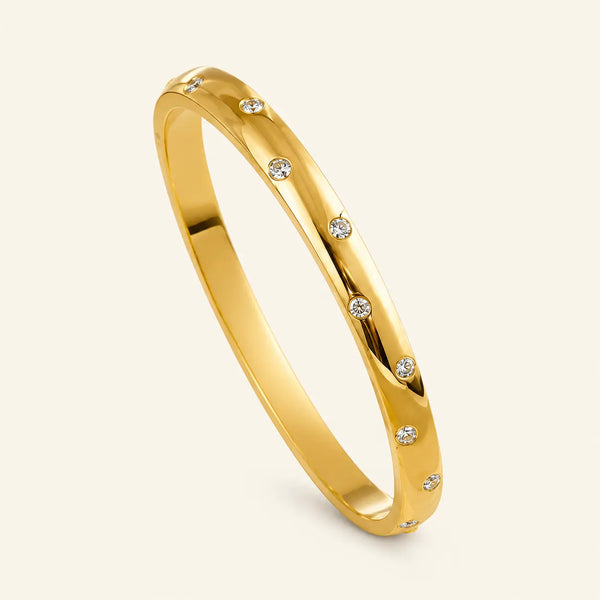 Anti-Tarnish Celestial Gold Bangle for Women