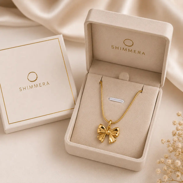 Anti-Tarnish Gold Bow Pendant Chain