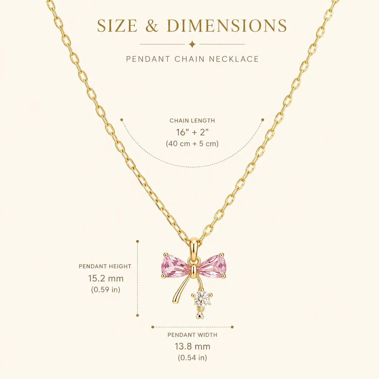 Anti-Tarnish 18K Gold-Plated Bow Pendant Chain My Store