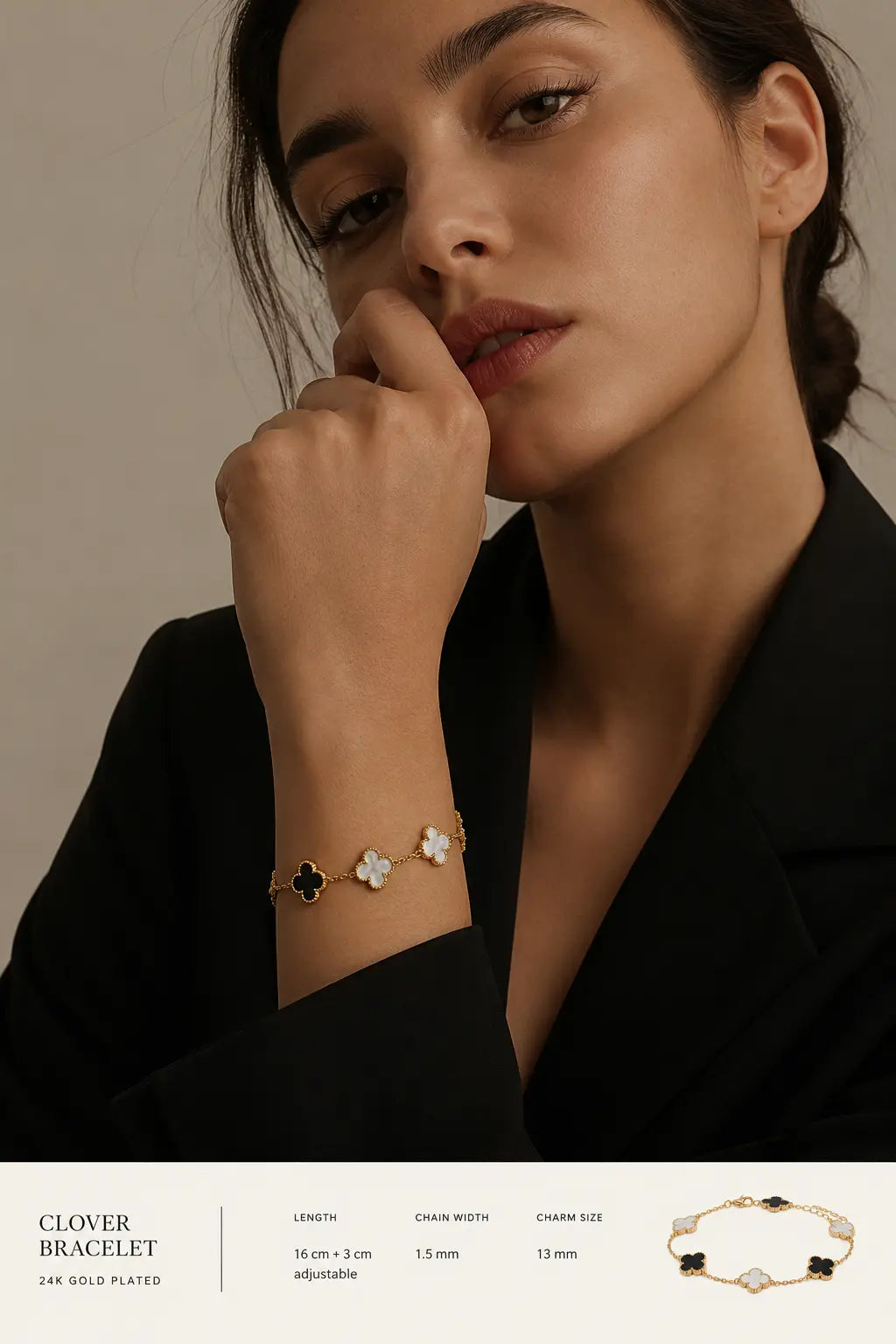 Anti Tarnish Clover Bracelet - Shimmera